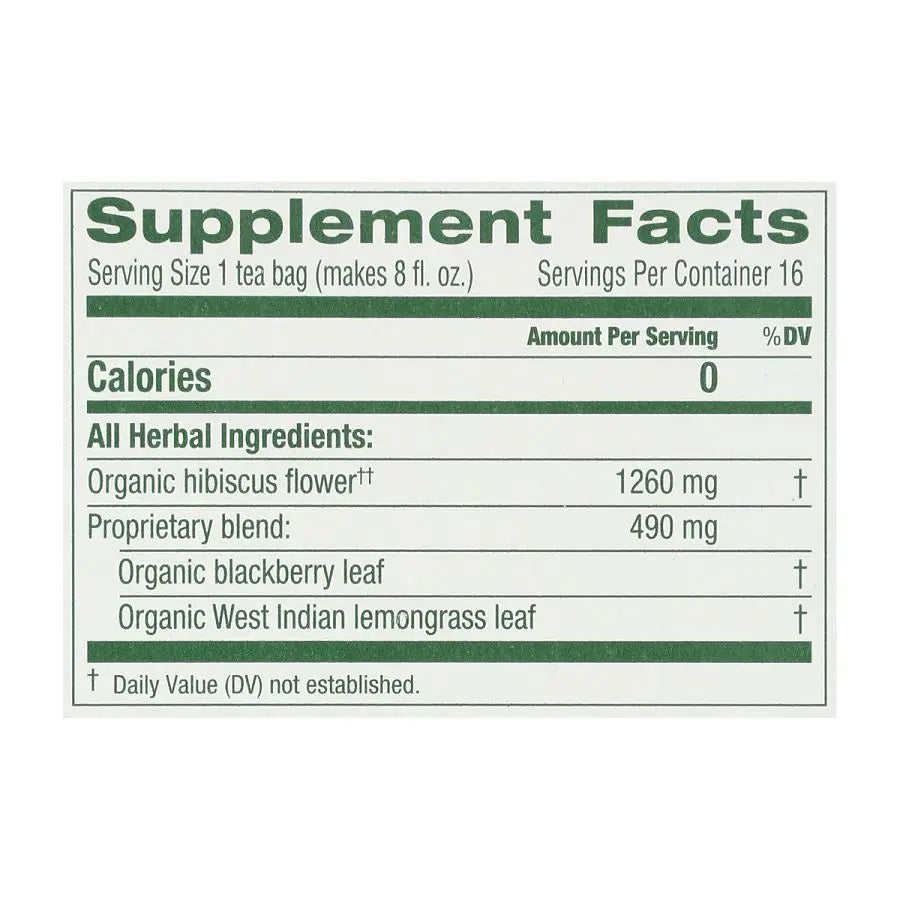 Traditional Medicinals Organic Hibiscus Tea 16 count